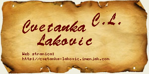 Cvetanka Laković vizit kartica